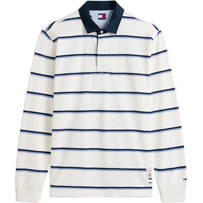 Tommy Jeans Tjm Rlx Woven Label Rugby XL ANCIENT WHITE STRIPE XL Tommy Jeans Tjm Rlx Woven Label Rugby XL ANCIENT WHITE STRIPE XL