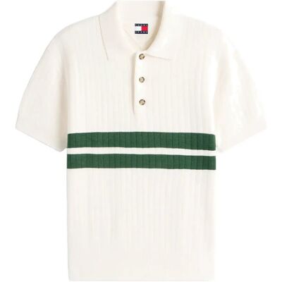 Tommy Jeans Tjm Reg Ss Knitted Polo XXL ANCIENT WHITE XXL Tommy Jeans Tjm Reg Ss Knitted Polo XXL ANCIENT WHITE XXL
