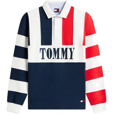 Tommy Jeans Tjm Rlx Archive Rugby Ext XL DARK NIGHT NAVY XL Tommy Jeans Tjm Rlx Archive Rugby Ext XL DARK NIGHT NAVY XL