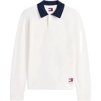 Tommy Jeans Tjm Reg Wvn Lbl Rugby Sweat Ext XL ANCIENT WHITE XL Tommy Jeans Tjm Reg Wvn Lbl Rugby Sweat Ext XL ANCIENT WHITE XL