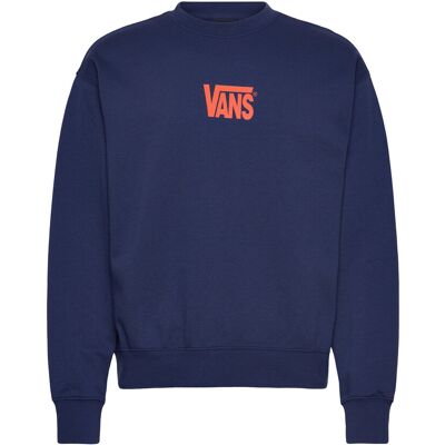 VANS Stretch Logo Crew S DEEP INDIGO/FLAME S VANS Stretch Logo Crew S DEEP INDIGO/FLAME S