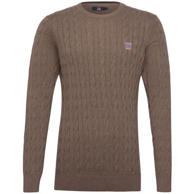 VINSON Grant Reg Cw Cot Vin M Knit XXL BROWN MELANGE XXL VINSON Grant Reg Cw Cot Vin M Knit XXL BROWN MELANGE XXL