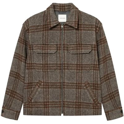 WOOD WOOD Wwlam Jacket 25176 XS MAHOGANY CHECK XS WOOD WOOD Wwlam Jacket 25176 XS MAHOGANY CHECK XS