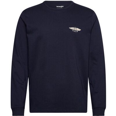 Wrangler Ls Americana Tee M NAVY M Wrangler Ls Americana Tee M NAVY M