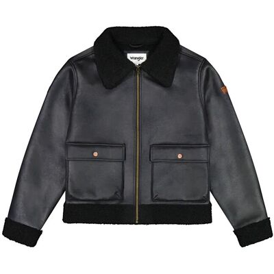 Wrangler Shearling Jacket XL BLACK XL Wrangler Shearling Jacket XL BLACK XL