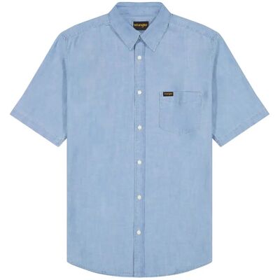 Wrangler Ss Chambray Shirt M x 00 INDIGO M x 00 Wrangler Ss Chambray Shirt M x 00 INDIGO M x 00