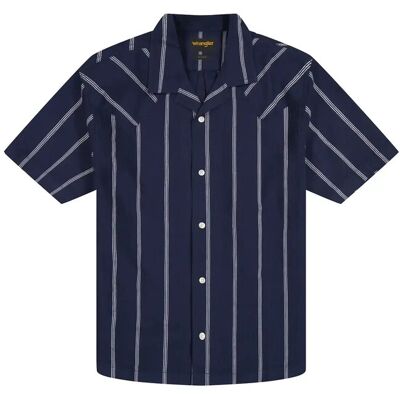 Wrangler Ss W Resort Shirt M x 00 NAVY WHITE M x 00 Wrangler Ss W Resort Shirt M x 00 NAVY WHITE M x 00