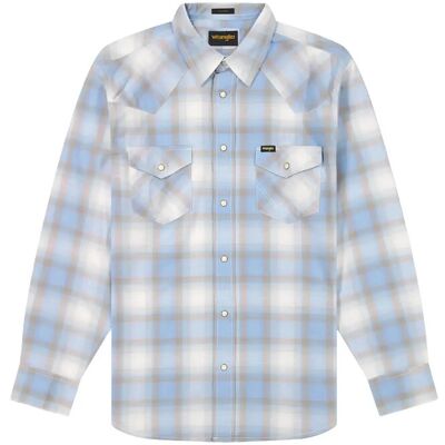 Wrangler Western Shirt XXL x 00 BLUE TAN XXL x 00 Wrangler Western Shirt XXL x 00 BLUE TAN XXL x 00