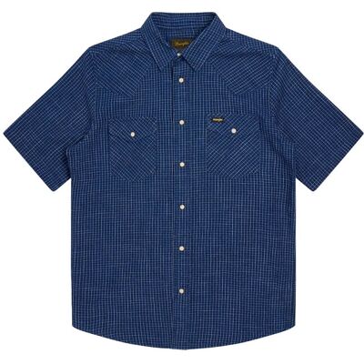 Wrangler Ss Western Shirt M x 00 INDIGO BLUE M x 00 Wrangler Ss Western Shirt M x 00 INDIGO BLUE M x 00
