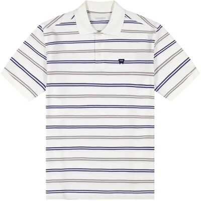 Wrangler Stripe Polo Shirt M x 00 WORN WHITE M x 00 Wrangler Stripe Polo Shirt M x 00 WORN WHITE M x 00
