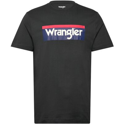 Wrangler 3Clr Logo Tee S FADED BLACK S Wrangler 3Clr Logo Tee S FADED BLACK S