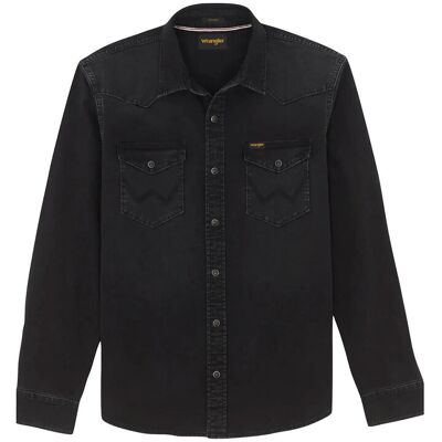Wrangler Western Shirt M x 00 BLACK M x 00 Wrangler Western Shirt M x 00 BLACK M x 00
