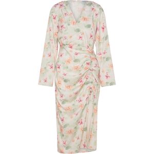 Bubbleroom Drawstring L/S Midi Dress 34 WHITE/FLORAL 34 Bubbleroom Drawstring L/S Midi Dress 34 WHITE/FLORAL 34