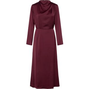 Bubbleroom Satin High Collar Midi Dress XS BURGUNDY XS Bubbleroom Satin High Collar Midi Dress XS BURGUNDY XS