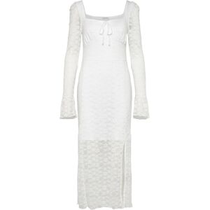 Bubbleroom Square Neck Lace Dress XL WHITE XL Bubbleroom Square Neck Lace Dress XL WHITE XL