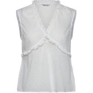 Bubbleroom Cotton Dobby Dot Blouse 32-34 WHITE 32-34 Bubbleroom Cotton Dobby Dot Blouse 32-34 WHITE 32-34