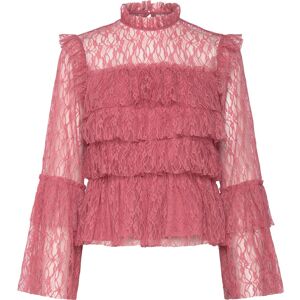 Bubbleroom Frill Lace Blouse 42 OLD ROSE 42 Bubbleroom Frill Lace Blouse 42 OLD ROSE 42