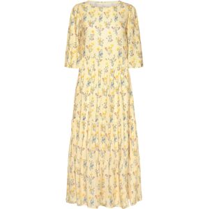Bubbleroom Butterfly Sleeve Maxi Dress XS LIGHT YELLOW/PATTERNED XS Bubbleroom Butterfly Sleeve Maxi Dress XS LIGHT YELLOW/PATTERNED XS