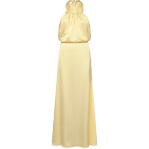Bubbleroom Halterneck Satin Gown 34 BUTTER YELLOW 34 Bubbleroom Halterneck Satin Gown 34 BUTTER YELLOW 34