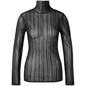 Malina Zelie Sheer Knitted Turtleneck Top L BLACK L Malina Zelie Sheer Knitted Turtleneck Top L BLACK L