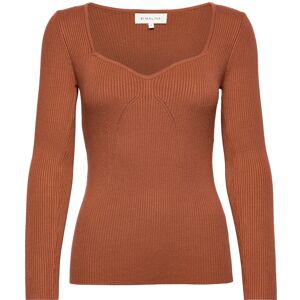 Malina Tulip Ribbed Knitted Top XL MOCHA XL Malina Tulip Ribbed Knitted Top XL MOCHA XL