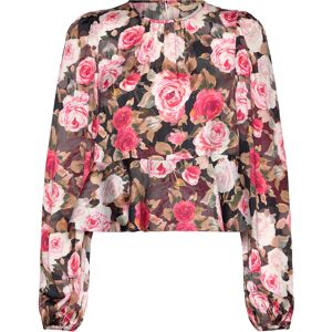 by Ti Mo Satin Flounce Top L 549 - MIDNIGHT ROSES L by Ti Mo Satin Flounce Top L 549 - MIDNIGHT ROSES L