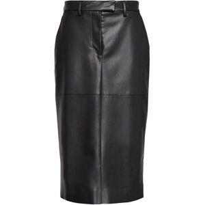 Calvin Faux Leather Midi Skirt 36 BLACK 36 Calvin Faux Leather Midi Skirt 36 BLACK 36
