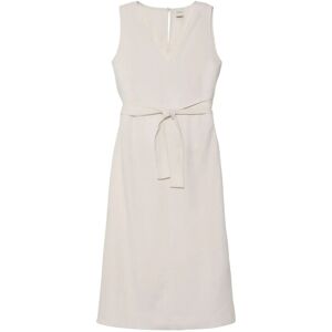 Calvin Linen V Neck Sleeveless Dress S WHITE SAND S Calvin Linen V Neck Sleeveless Dress S WHITE SAND S