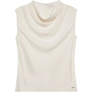 Calvin Viscose Twill Cowl Neck Tank XS WHITE SAND XS Calvin Viscose Twill Cowl Neck Tank XS WHITE SAND XS