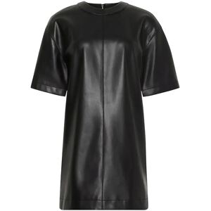 Calvin Faux Leather T-Shirt Mini Dress L BLACK L Calvin Faux Leather T-Shirt Mini Dress L BLACK L