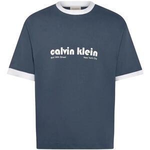 Calvin Ss Retro Logo Ringer 16S Rlxd Te XS BLUEFIN XS Calvin Ss Retro Logo Ringer 16S Rlxd Te XS BLUEFIN XS