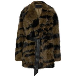 Copenhagen Muse Cmplushy-Jacket Is A Jacket In A Preimum Faux Fur Material That Combines Warmth XS DARK OLIVE W. BLACK XS Copenhagen Muse Cmplushy-Jacket Is A Jacket In A Preimum Faux Fur Material That Combines Warmth XS DARK OLIVE W. BLACK XS
