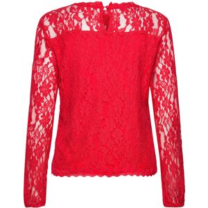 Cream Crkit Lace Ls Blouse M HIGH RISK RED M Cream Crkit Lace Ls Blouse M HIGH RISK RED M