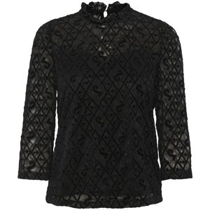 Cream Crgila Lace Blouse With Lining 34 PITCH BLACK 34 Cream Crgila Lace Blouse With Lining 34 PITCH BLACK 34