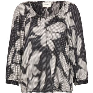Cream Cromma 3/4 Sl Blouse 44 BLACK DIGI FLOWER 44 Cream Cromma 3/4 Sl Blouse 44 BLACK DIGI FLOWER 44