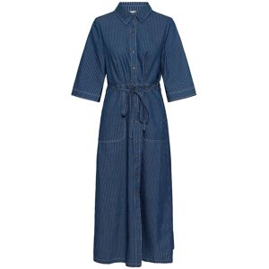 Cream Cragate Denim Dress 46 ROSSLAND PINSTRIPED DENIM 46 Cream Cragate Denim Dress 46 ROSSLAND PINSTRIPED DENIM 46
