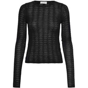 House Of Dagmar Wool Lace Top XS BLACK XS House Of Dagmar Wool Lace Top XS BLACK XS