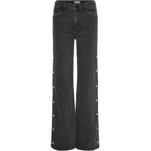Dante6 -Belvina Button Up Wide Leg Jeans 31 WASHED BLACK 31 Dante6 -Belvina Button Up Wide Leg Jeans 31 WASHED BLACK 31