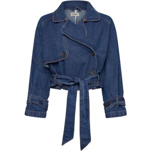 Pro-Ject Dpwdenim Cropped Trenchcoat S BLACK/GREY WASH S Pro-Ject Dpwdenim Cropped Trenchcoat S BLACK/GREY WASH S