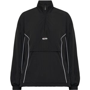FILA Casano Oversized Contrast Piping Anorak S BLACK S FILA Casano Oversized Contrast Piping Anorak S BLACK S