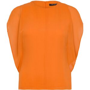 French Connection Eden Georgette Flutter Slv Top 34 PAPAYA ORANGE 34 French Connection Eden Georgette Flutter Slv Top 34 PAPAYA ORANGE 34