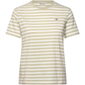 Gant Reg Striped Shield Ss T-Shirt XL COUNTRY BEIGE XL Gant Reg Striped Shield Ss T-Shirt XL COUNTRY BEIGE XL