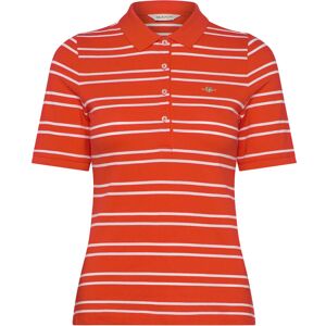 Gant Slim Stripe Shield Ss Pique Polo XS ORANGE RED XS Gant Slim Stripe Shield Ss Pique Polo XS ORANGE RED XS