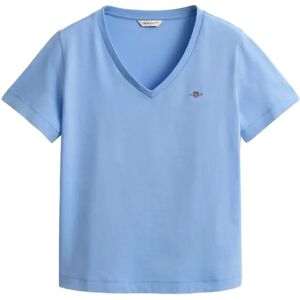 Gant Reg Shield Ss V-Neck T-Shirt S HYDRANGEA BLUE S Gant Reg Shield Ss V-Neck T-Shirt S HYDRANGEA BLUE S