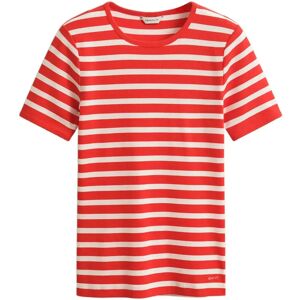 Gant Striped Ribbed Ss T-Shirt L PERFECT RED L Gant Striped Ribbed Ss T-Shirt L PERFECT RED L