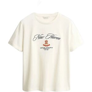 Gant Reg Cotton Crest Ss T-Shirt XS EGGSHELL XS Gant Reg Cotton Crest Ss T-Shirt XS EGGSHELL XS