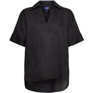 Gant Rel Pop Over Linen Ss Shirt 34 EBONY BLACK 34 Gant Rel Pop Over Linen Ss Shirt 34 EBONY BLACK 34