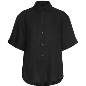 Gant Rel Linen Ss Shirt 38 BLACK 38 Gant Rel Linen Ss Shirt 38 BLACK 38
