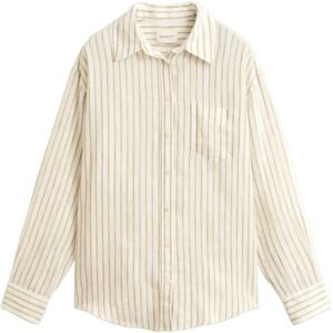 Gant Rel Striped Linen Ls Shirt 42 OAT BEIGE 42 Gant Rel Striped Linen Ls Shirt 42 OAT BEIGE 42