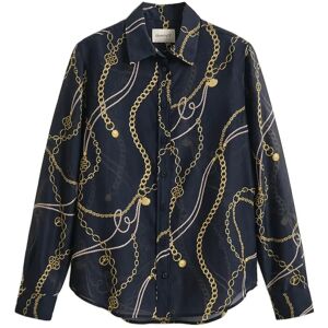 Gant Reg Printed Ctn Silk Ls Shirt 44 EVENING BLUE 44 Gant Reg Printed Ctn Silk Ls Shirt 44 EVENING BLUE 44